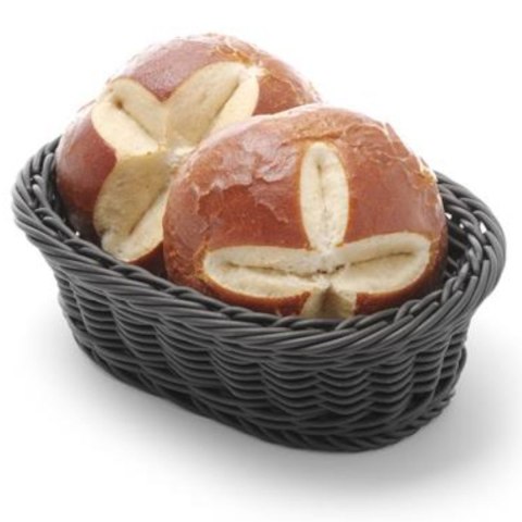 Koszyk na pieczywo owalny polipropylenowy czarny 190x120x60 mm - Hendi 426777 Hendi