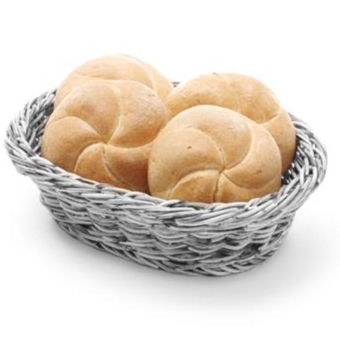 Koszyk na pieczywo owalny polipropylenowy szary 250x190x65 mm - Hendi 426616 Hendi