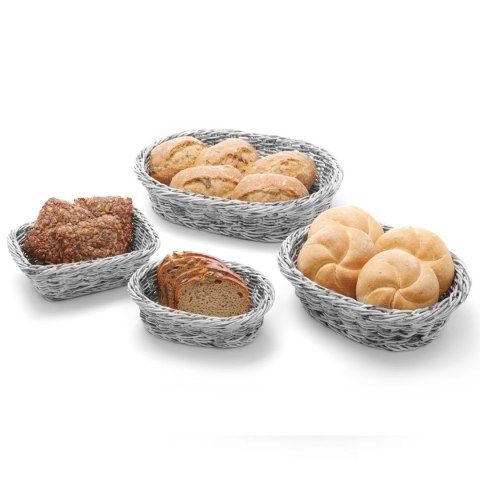 Koszyk na pieczywo owalny polipropylenowy szary 250x190x65 mm - Hendi 426616 Hendi