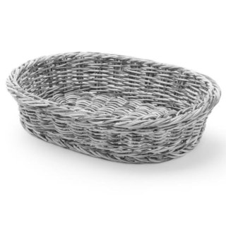Koszyk na pieczywo owalny polipropylenowy szary 320x230x70 mm - Hendi 426647 Hendi