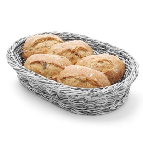 Koszyk na pieczywo owalny polipropylenowy szary 320x230x70 mm - Hendi 426647 Hendi