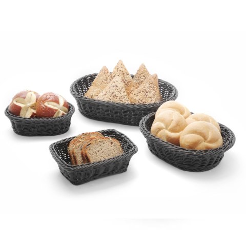 Koszyk na pieczywo prostokątny polipropylenowy czarny 190x130x60 mm - Hendi 426791 Hendi
