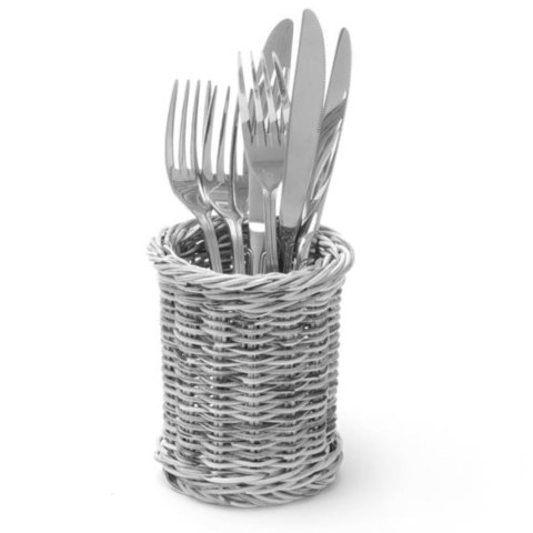 Koszyk na sztućce widelce noże łyżki okrągły szary melanżowy śr. 100x120 mm - Hendi 426197 Hendi
