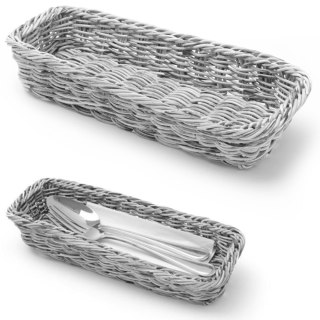 Koszyk na sztućce widelce noże łyżki szary melanżowy 270x100x45 mm - Hendi 426081 Hendi