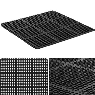 Mata wycieraczka gumowa antypoślizgowa ażurowa 92 x 92 x 1 cm Ulsonix