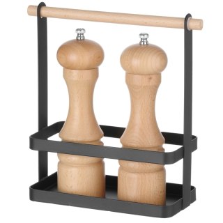 Organizer koszyk stołowy na przyprawy z drewnianą rączką 23x10x24 cm - Hendi 427040 Hendi