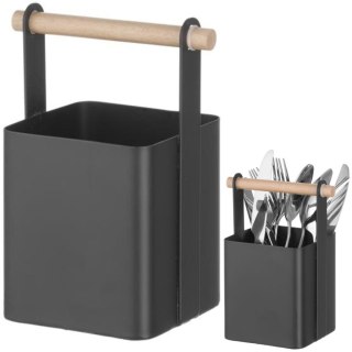 Organizer koszyk stołowy na sztućce z drewnianą rączką 14x10.5x19 cm - Hendi 427064 Hendi