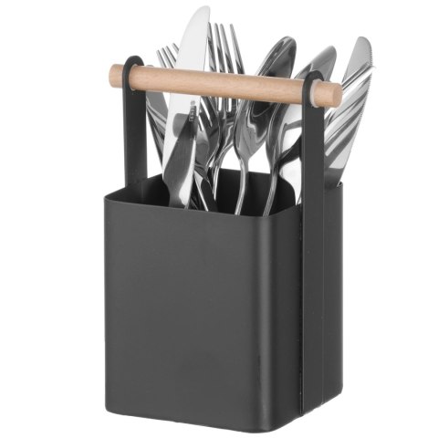 Organizer koszyk stołowy na sztućce z drewnianą rączką 14x10.5x19 cm - Hendi 427064 Hendi