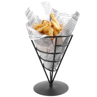 Stojak uchwyt do serwowania przekąsek frytek na 1 torebkę śr. 115x172 mm - Hendi 630938 Hendi