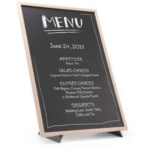 Tablica informacyjna reklamowa MENU z podstawą podpórką 40x60 cm - Hendi 664131 Hendi