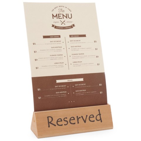 Tabliczka informacyjna RESERVED REZERWACJA drewniana - Hendi 664308 Hendi