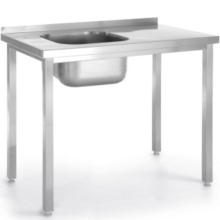 Basen zlew jednokomorowy lewy Budget Line STAL 1000 x 600 x 850 cm - Hendi 816790 Hendi