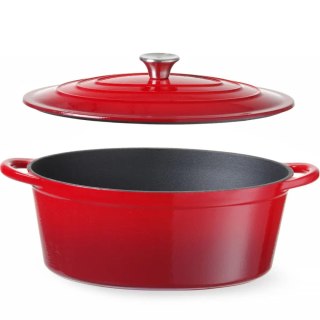 Garnek żeliwny emaliowany 6,88 l czerwony - Hendi 626825 Hendi