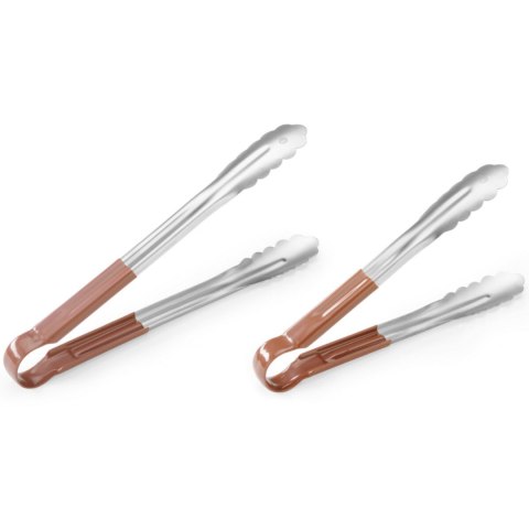 Szczypce do serwowania potraw HACCP 250 mm - brązowe - Hendi 171929 Hendi