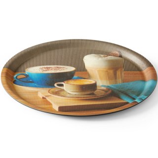 Taca antypoślizgowa do serwowania okrągła z nadrukiem śr. 380 mm - Hendi 507971 Hendi