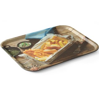 Taca antypoślizgowa do serwowania tasty fish chips 330 x 430 mm - Hendi 508022 Hendi