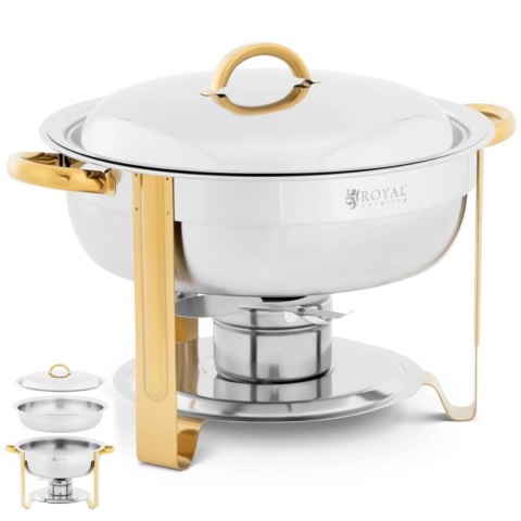 Podgrzewacz do potraw stołowy okrągły na pastę z pokrywą 4.5 l Royal Catering