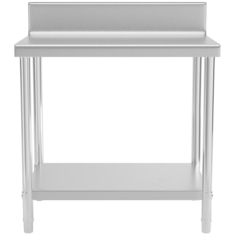 Stół blat roboczy stalowy nierdzewny przyścienny z rantem i półką 90x60cm Royal Catering