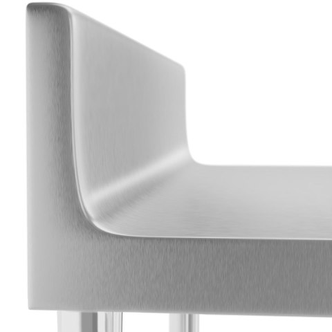 Stół blat roboczy stalowy nierdzewny przyścienny z rantem i półką 90x60cm Royal Catering