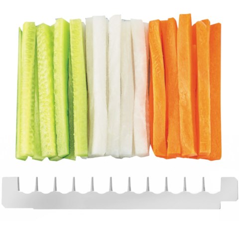 Szatkownica mandolina japońska do plastrów słupków 3 wymienne ostrza Shogun 380 x 158 mm Hendi