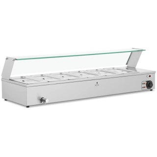 Bemar podgrzewacz do potraw bufet grzewczy z osłoną 6 x GN 1/3 2100 W Royal Catering