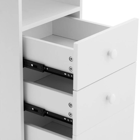 Biurko kosmetyczne do manicure z pochłaniaczem pyłu 120 x 45 cm - białe Physa