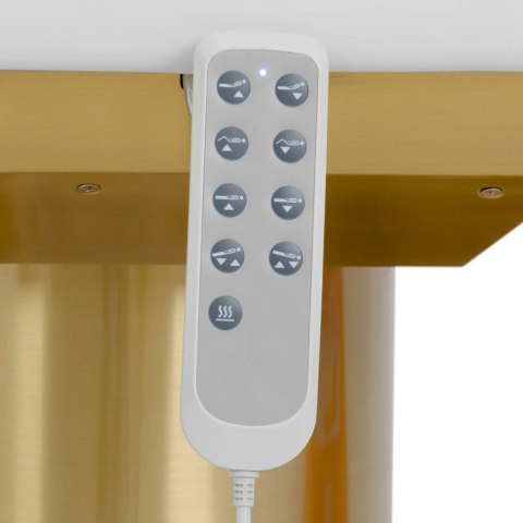 Fotel kosmetyczny SPA podgrzewany 4 silniki 200 kg MARSALA - biało złoty Physa