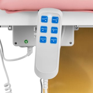 Fotel kosmetyczny do masażu tatuażu SPA 150 kg VITERBO - różowo złoty Physa