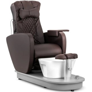 Fotel podologiczny kosmetyczny do pedicure z brodzikiem elektryczny BOGOTA - brązowy Physa