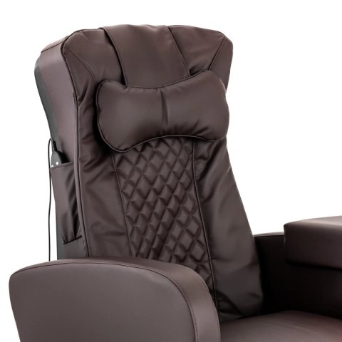 Fotel podologiczny kosmetyczny do pedicure z brodzikiem elektryczny BOGOTA - brązowy Physa