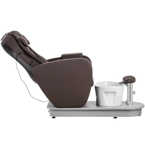 Fotel podologiczny kosmetyczny do pedicure z brodzikiem elektryczny BOGOTA - brązowy Physa