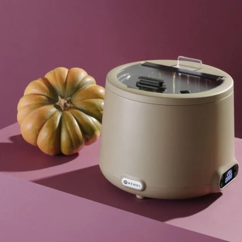Kociołek termos do zupy elektryczny UNIQ śr. 365 x 325 mm 8 l 500 W - beżowy Hendi