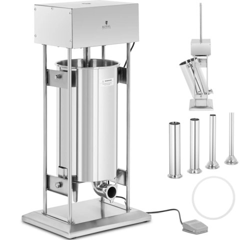 Nadziewarka do kiełbas elektryczna pionowa 4 lejki 25 l 350 W Royal Catering