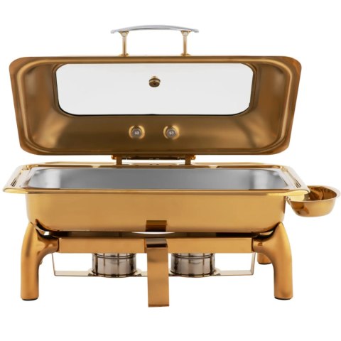 Podgrzewacz do potraw bufetowy na pastę z okienkiem GN 1/1 9 l - złoty Royal Catering
