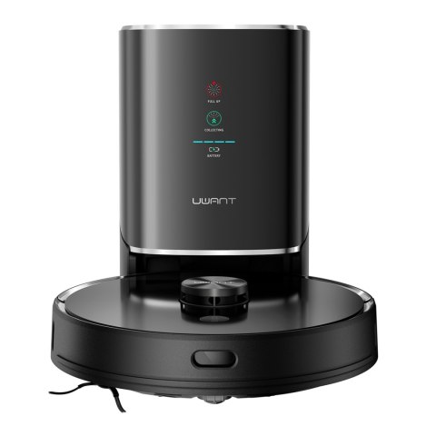 Robot sprzątający odkurzacz funkcją mopa + stacja ładująco - czyszcząca U100 - szary UWANT