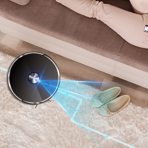 Robot sprzątający odkurzacz funkcją mopa + stacja ładująco - czyszcząca U100 - szary UWANT