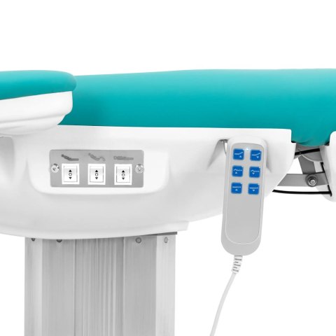 Fotel kosmetyczny do masażu tatuażu elektryczny TIVOLI - niebieski Physa