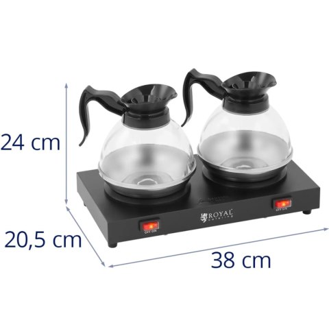 Podgrzewacz płyta grzewcza do kawy herbaty 2 dzbanki 160 W Royal Catering