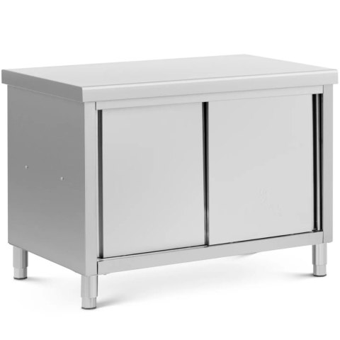 Stół blat roboczy centralny z szafką przelotową STAL 120 x 70 cm Royal Catering