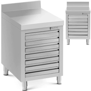 Szafka gastronomiczna na ciasto do pizzy z rantem 7 szuflad 50 x 70 cm Royal Catering