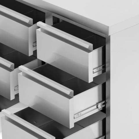 Szafka gastronomiczna przyścienna z rantem 6 szuflad STAL 100 x 60 cm Royal Catering