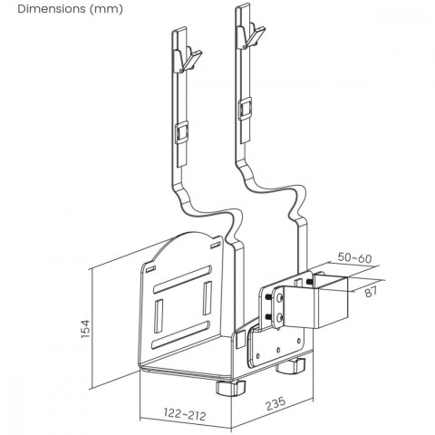 Uchwyt do CPU MC-116W Maclean