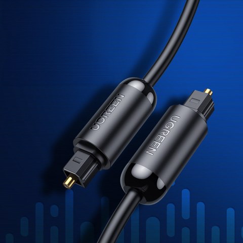Kabel przewód optyczny audio Toslink SPDIF 3m - czarny UGREEN
