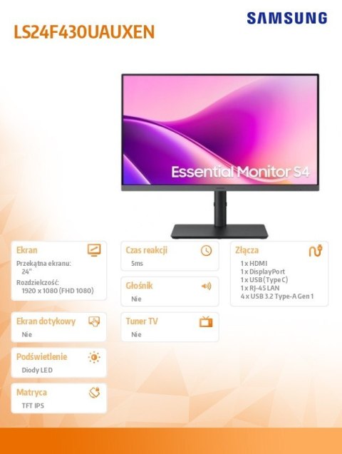 Monitor 24 cale LS24F430UAUXEN Samsung