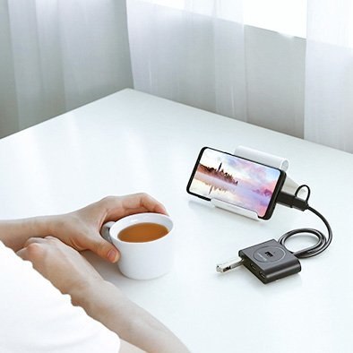 Rozdzielacz HUB portu USB do 4x USB 3.2 kabel 0.5 m czarny UGREEN