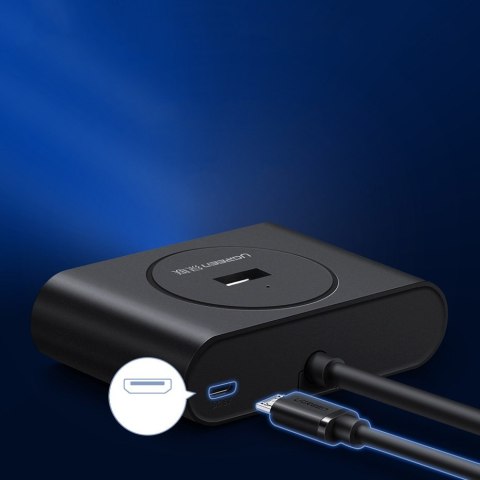 Rozdzielacz HUB portu USB do 4x USB 3.2 kabel 0.5 m czarny UGREEN
