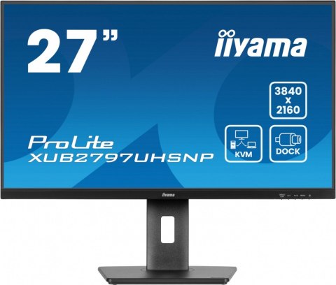 Monitor 27 cali XUB2797UHSNP-B1, 4K, IPS, DP, HDMI, USB-C, Pivot, HAS /5y/ IIYAMA