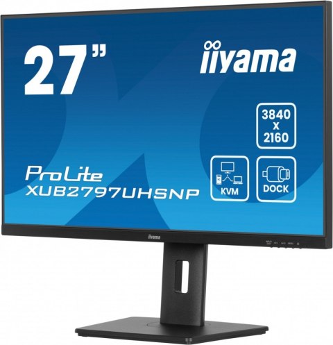 Monitor 27 cali XUB2797UHSNP-B1, 4K, IPS, DP, HDMI, USB-C, Pivot, HAS /5y/ IIYAMA