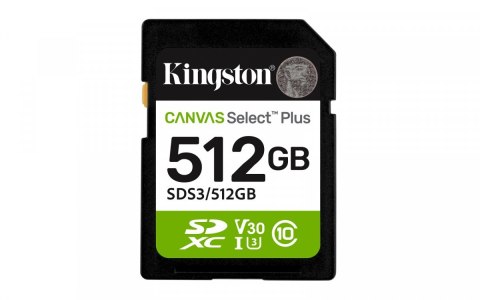 Karta pamięci SD 512GB Canvas Select Plus Gen3 150MB/s Kingston