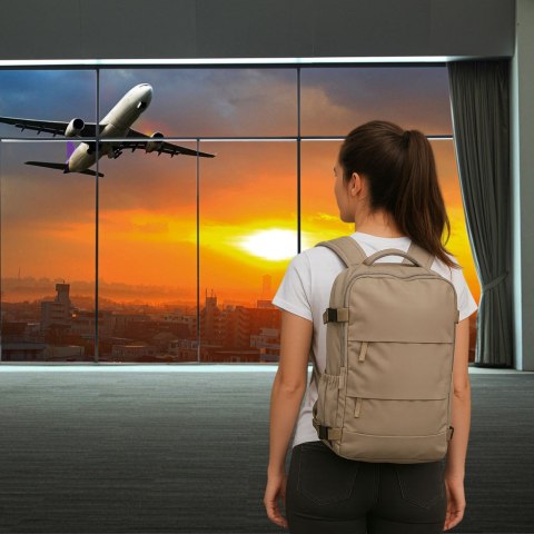 Plecak podróżny turystyczny bagaż szary 45x30 cm Kik Sp. z o. o. Sp. k.